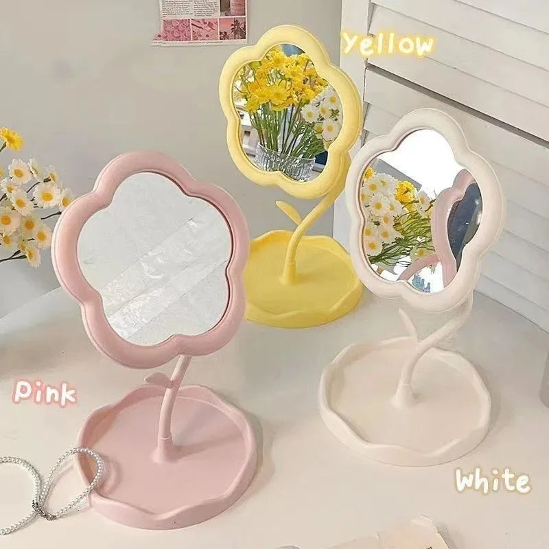 Mirror Desktop Flower Mirrors Dormitory