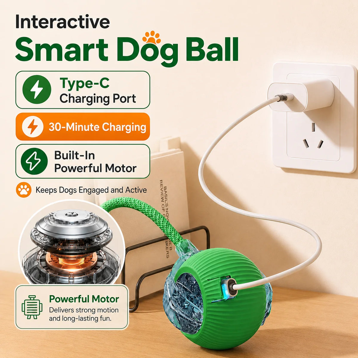 Dog Interactive Ball Toy Automatic