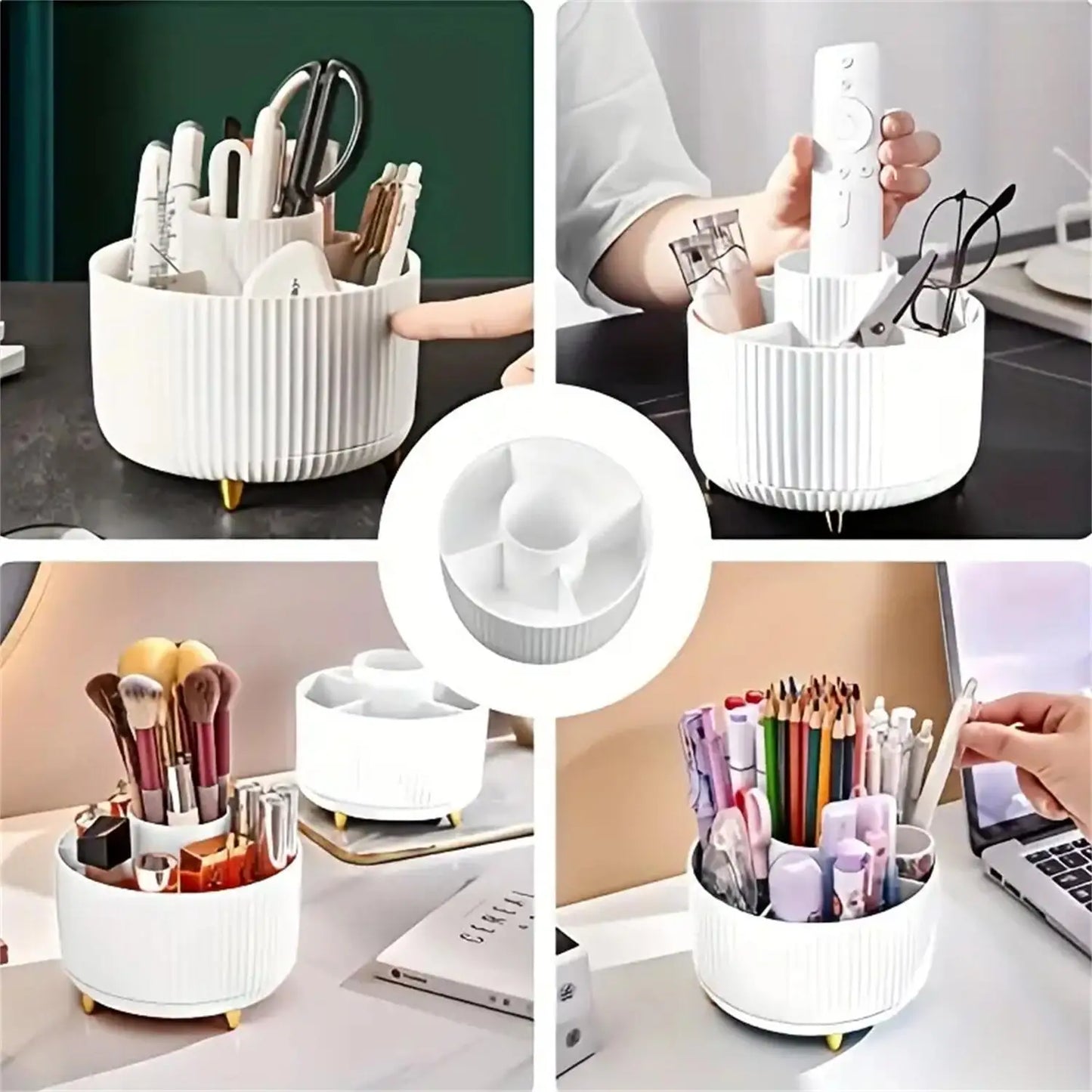 Rotating Makeup Organizer Plastic Cosmetic