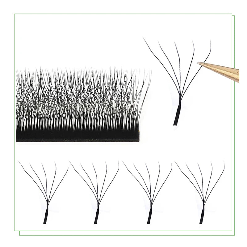 W Shape Eyelash Extensions Premade
