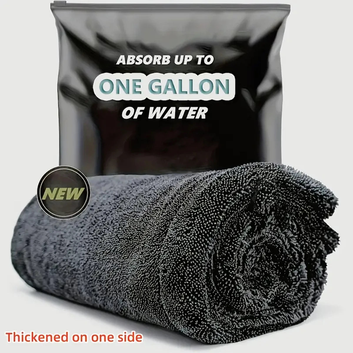 Dark Gray Car Microfiber Towel