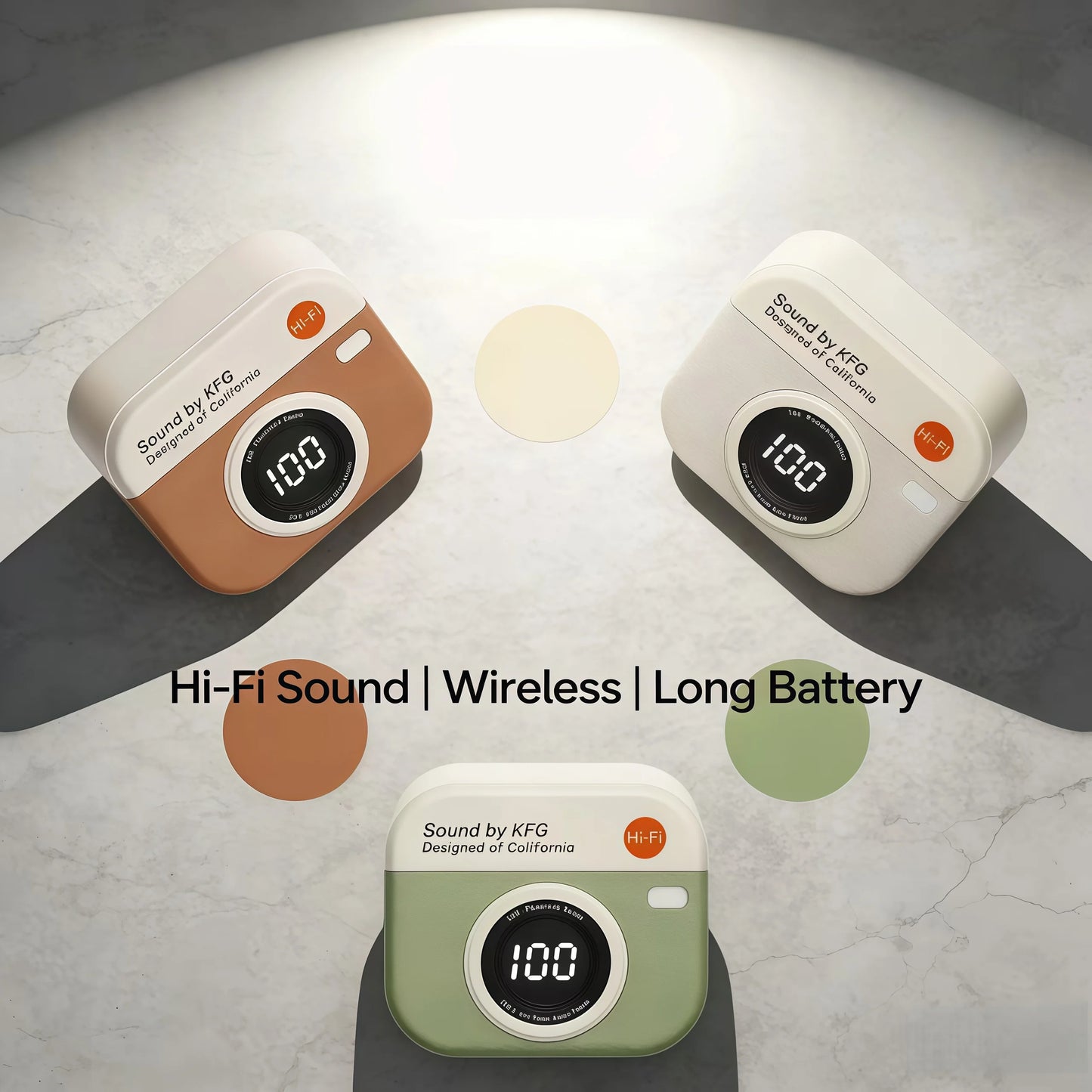 Wireless Headphones Retro Camera Battery