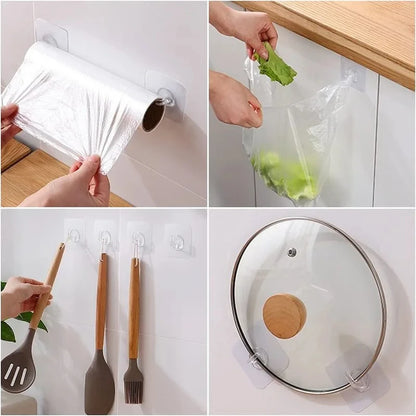 Self-adhesive Hook Transparent Door Wall