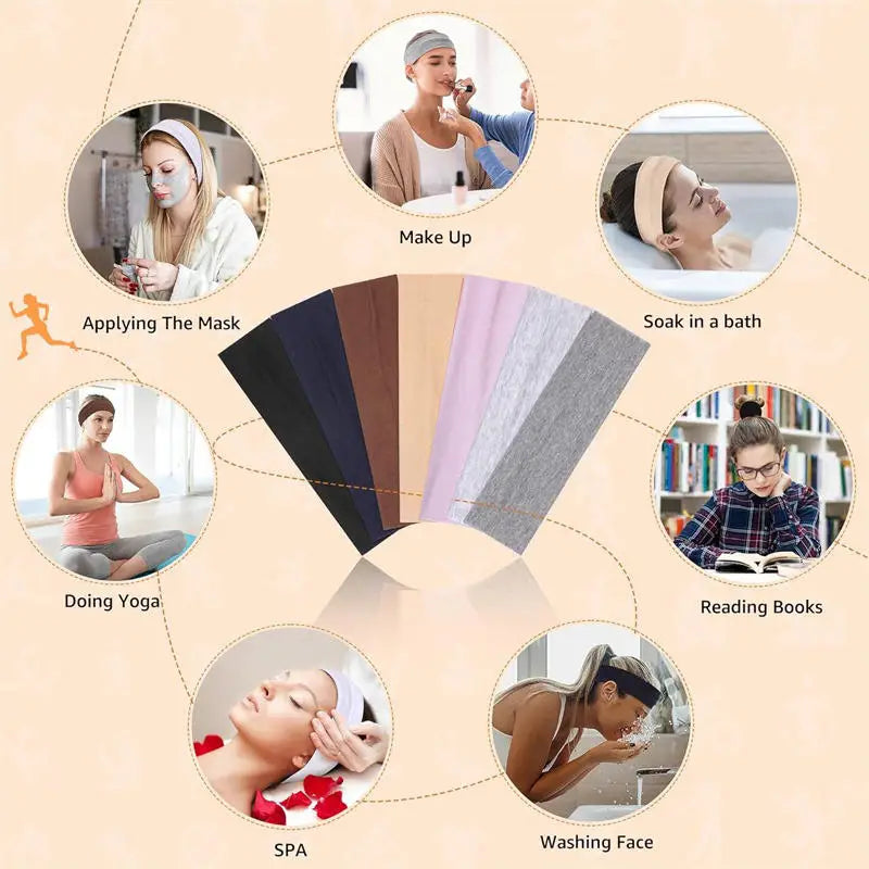 Elastic Sports Headbands Women Stretchy