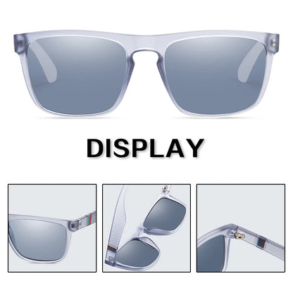 Square Vintage Polarized Sunglasses Men
