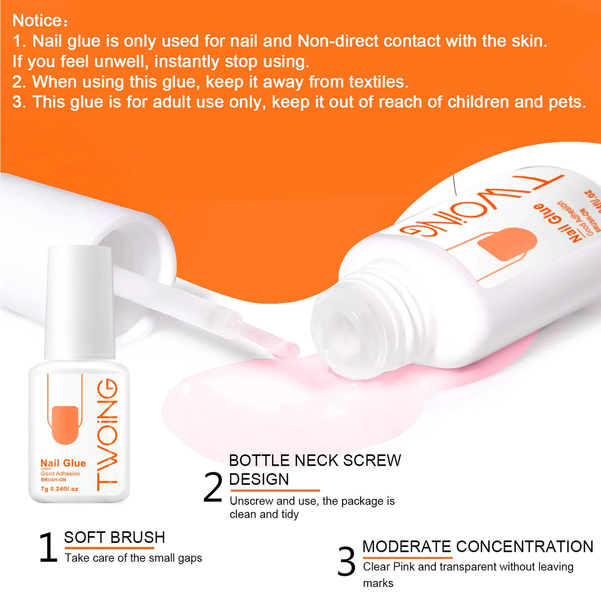 Strong Nail Glue False Tips