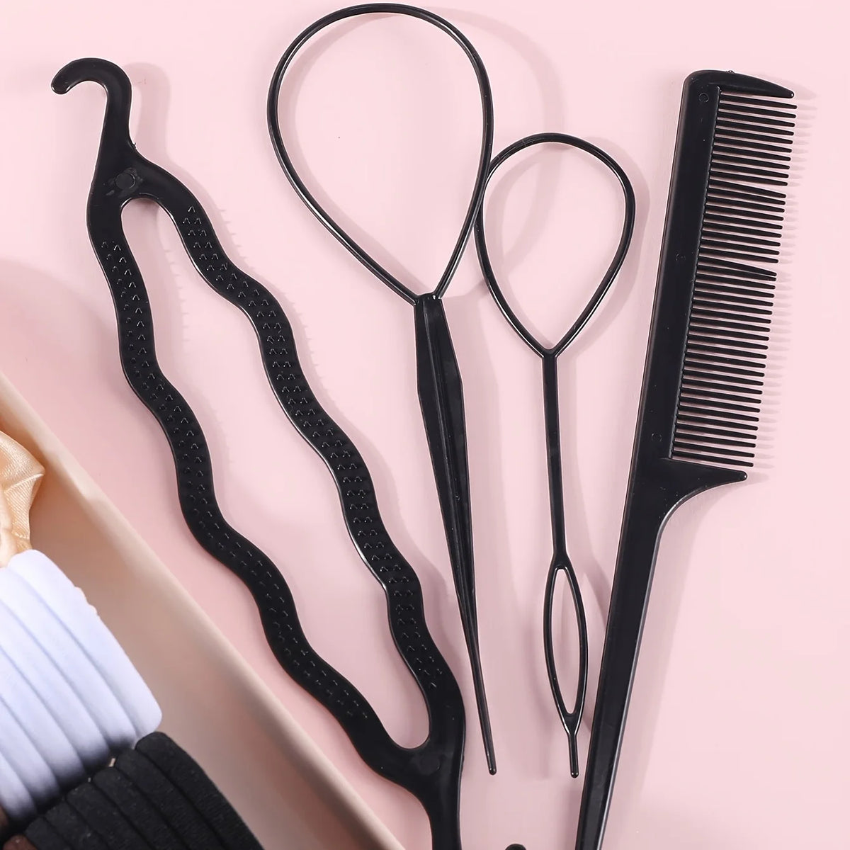 Women Dark Hair Elastic Seamless