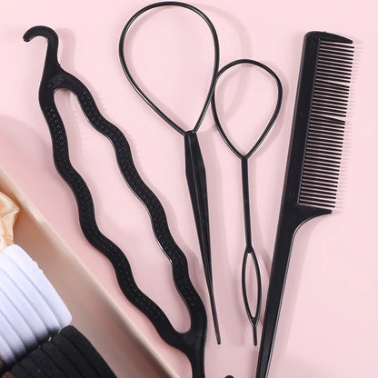 Women Dark Hair Elastic Seamless