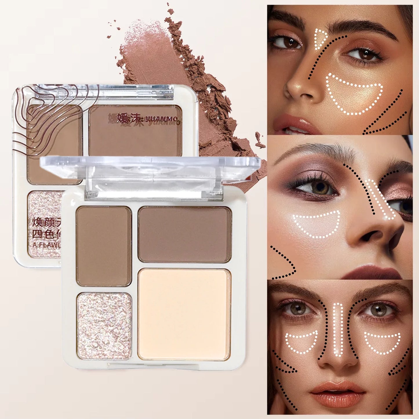 Three-dimensional Facial Four-color