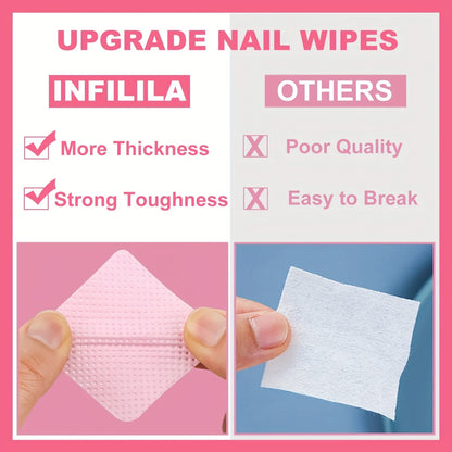 Lint-free Nail Wipes Gel Cleansing