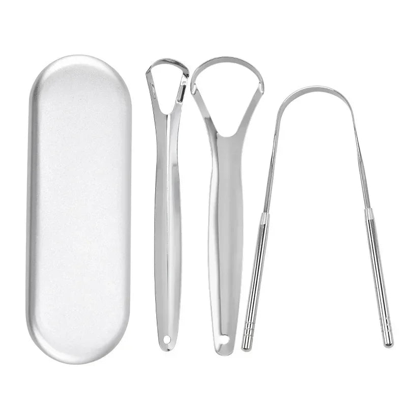 Metal Tongue Scraper Cleaner Adults