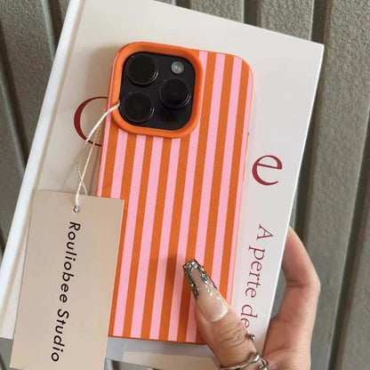 Colorful Striped Minimalist INS Couple