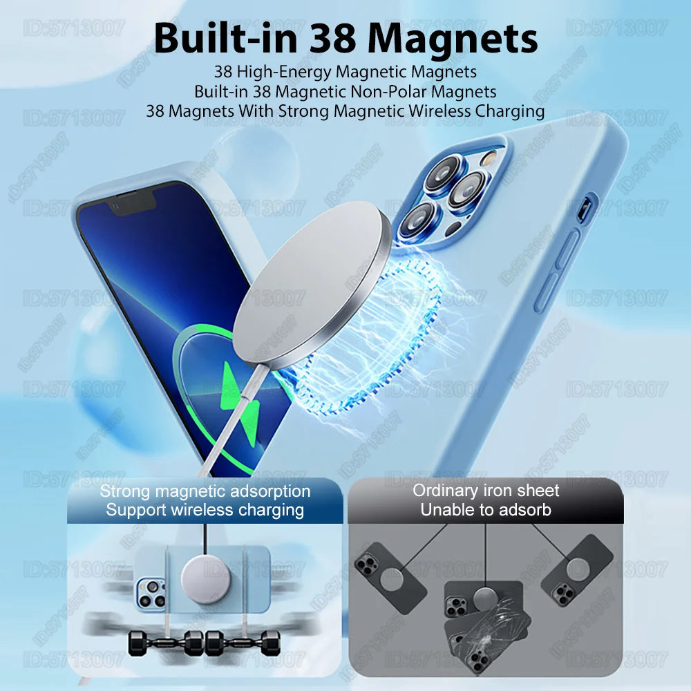 Magnetic Original Liquid Silicone Shockproof