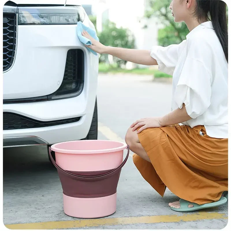 Folding Bucket Thickened Silicone Car