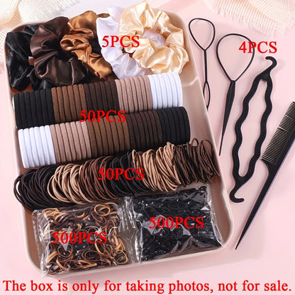 Women Dark Hair Elastic Seamless