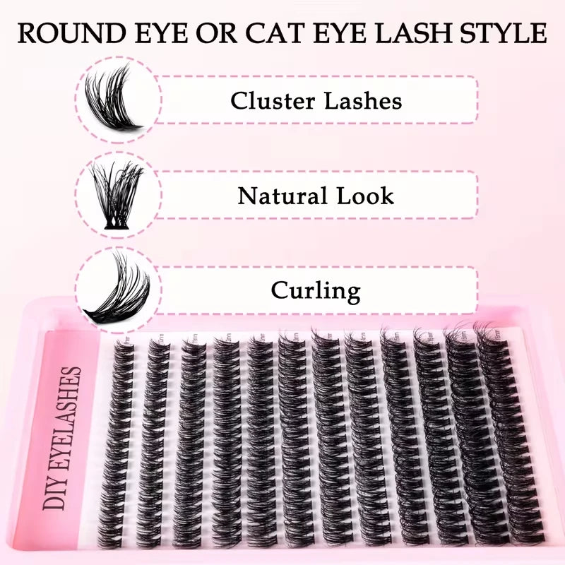 Cluster Lashes Mixed Lengths Ultra-natural