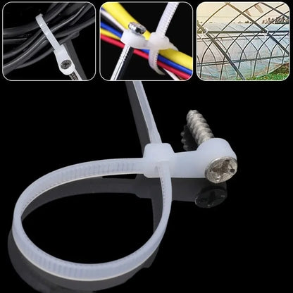 Screw Hole Cable Ties Reusable