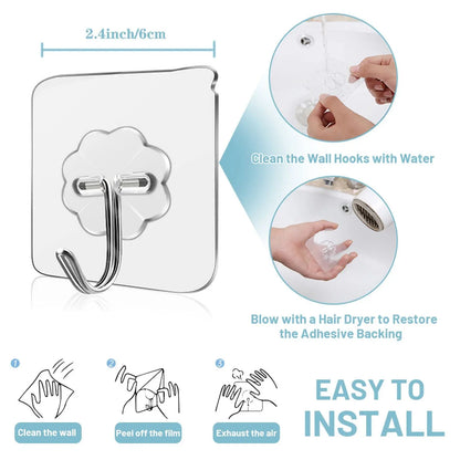 Waterproof Oilproof Wall Hooks Sticky