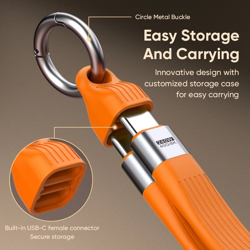 Usb-c Type-c Cable Keychain Data