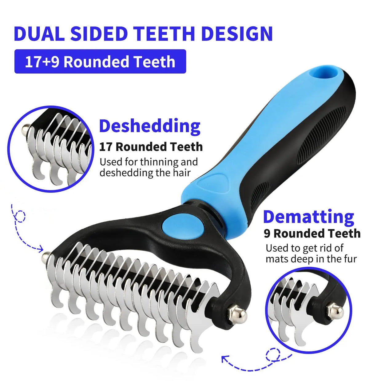 Pet Deshedding Brush Dog Hair