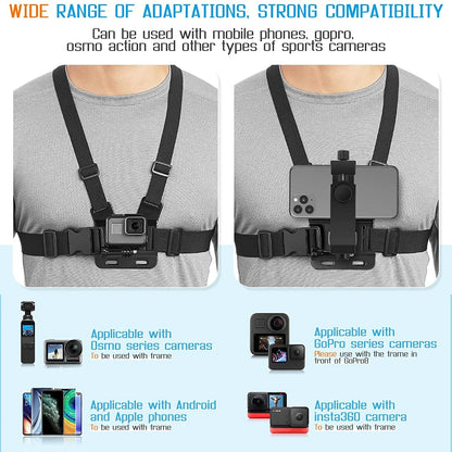Adjustable Phone Clip Holder Chest