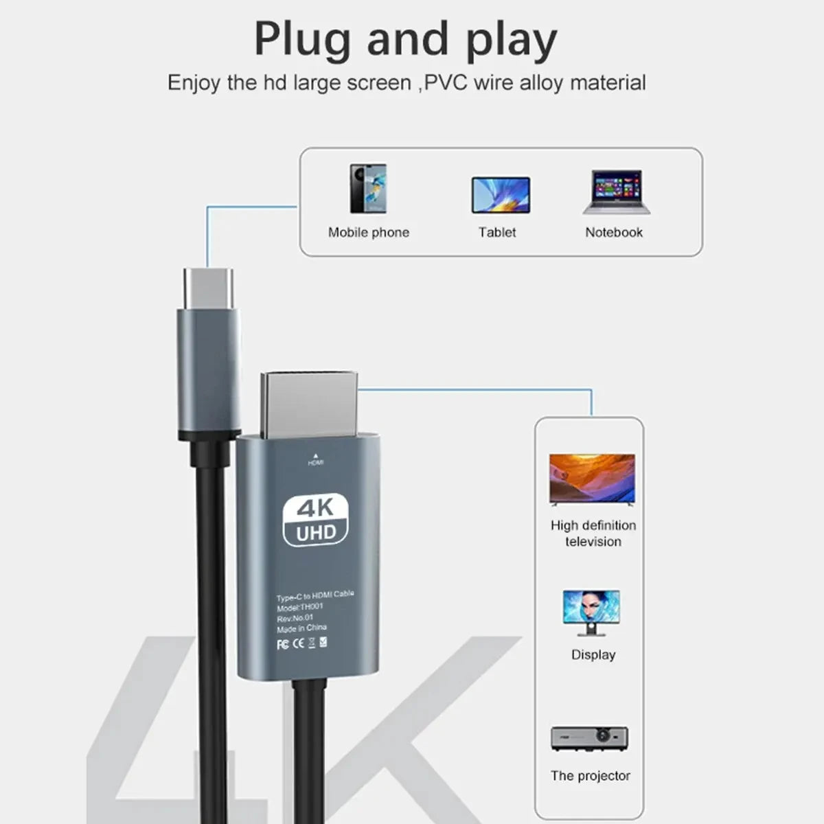 HD Video Conversion Cable Typec