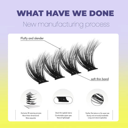 Groinneya Lashes Clusters Cat Eyelashes