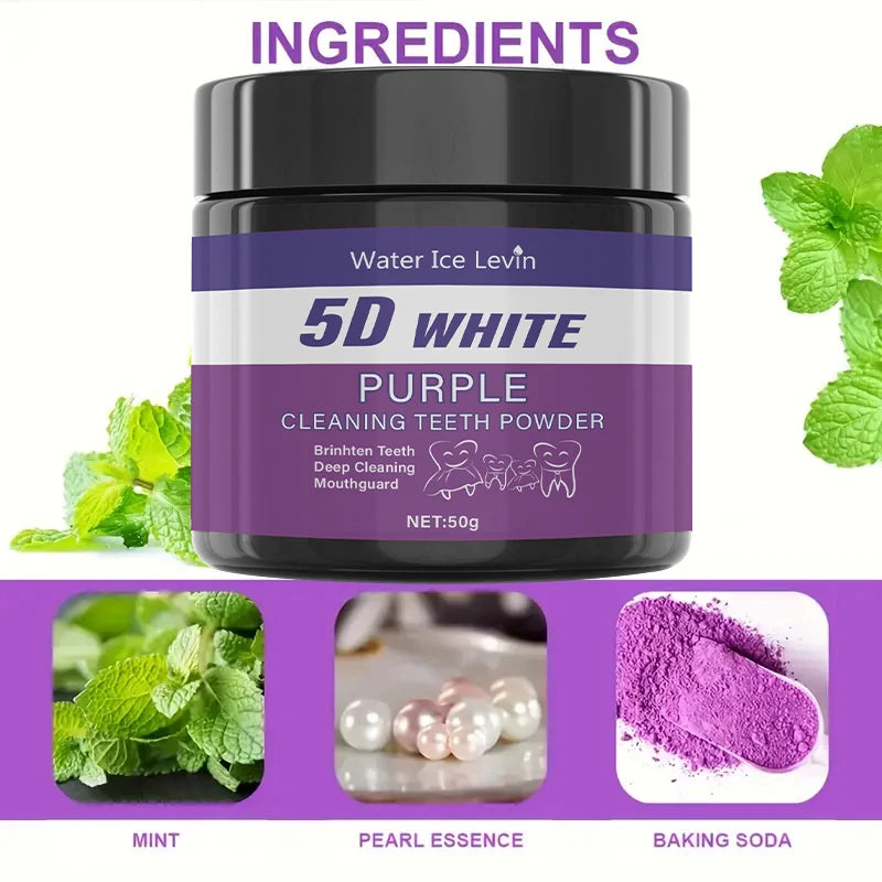Purple Tooth Cleaning Powder Sulfate-free