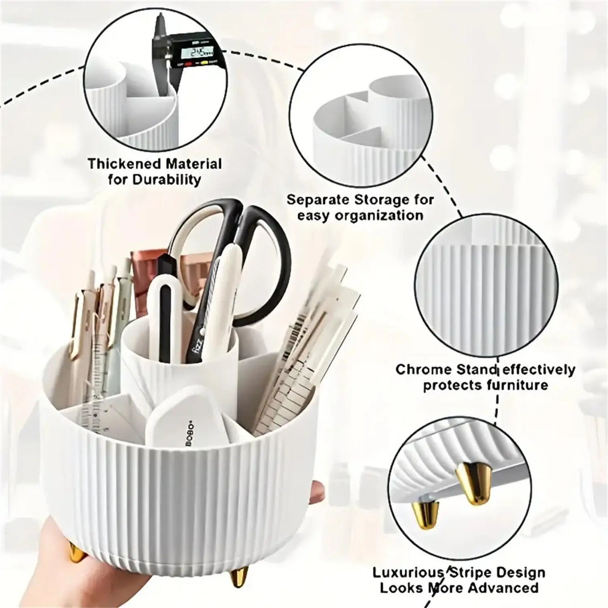Rotating Makeup Organizer Plastic Cosmetic
