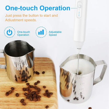 Milk Frother USB Rechargeable Speeds