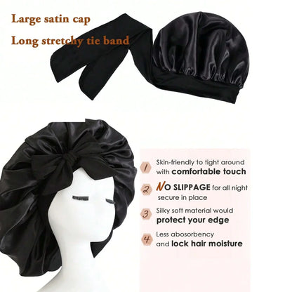 Satin Bonnet Silk Adjustable Bonne