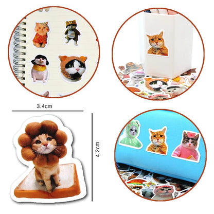 Funny Cat Stickers Cartoon Cute