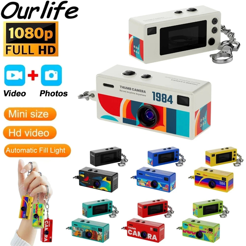 Ourlife Digital Camera Keychain Retro