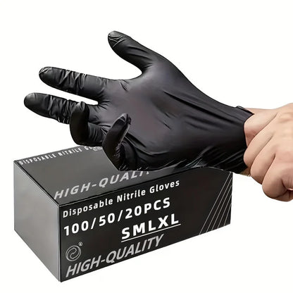 Black Nitrile Gloves Thickened Disposable
