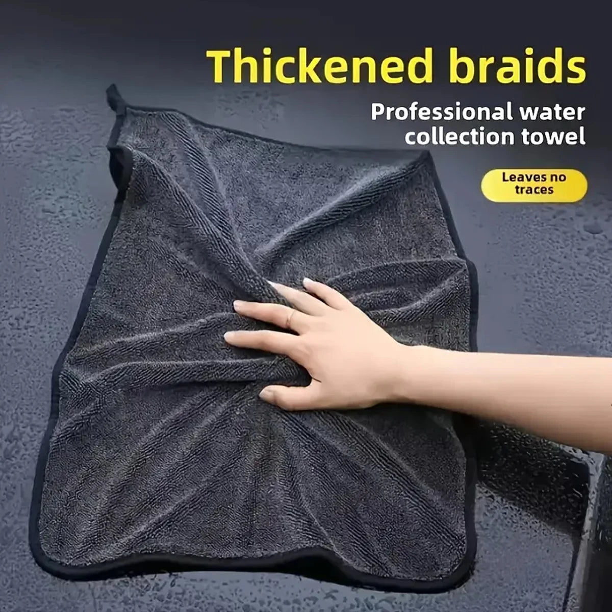 Dark Gray Car Microfiber Towel
