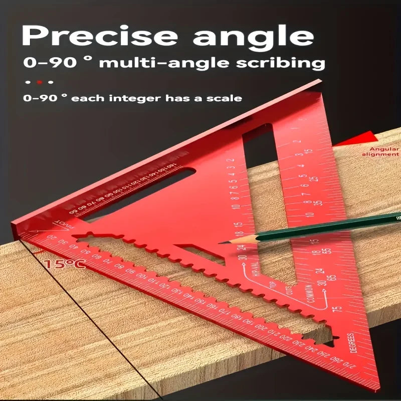 Precision Aluminum Square Red Triangular