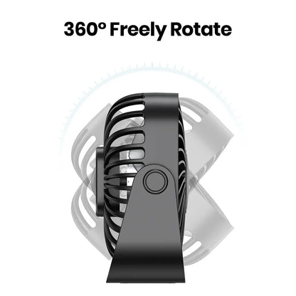 USB Fan Camping Speeds Quiet