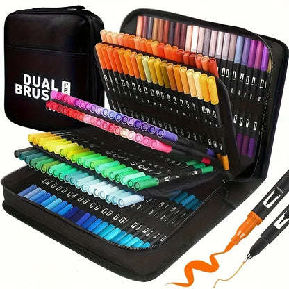 Vibrant Double-ended Watercolor Markers Art