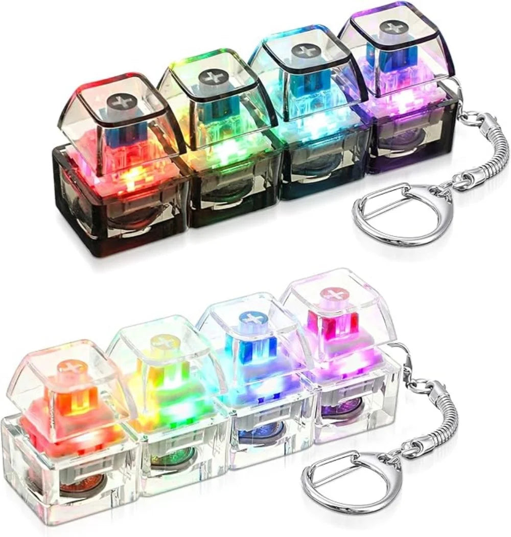 Light Up Keyboard Keychain Stress