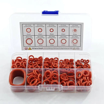 Silicone O-ring Sizes Oil Heat