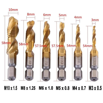 Hex Shank Titanium Plated HSS