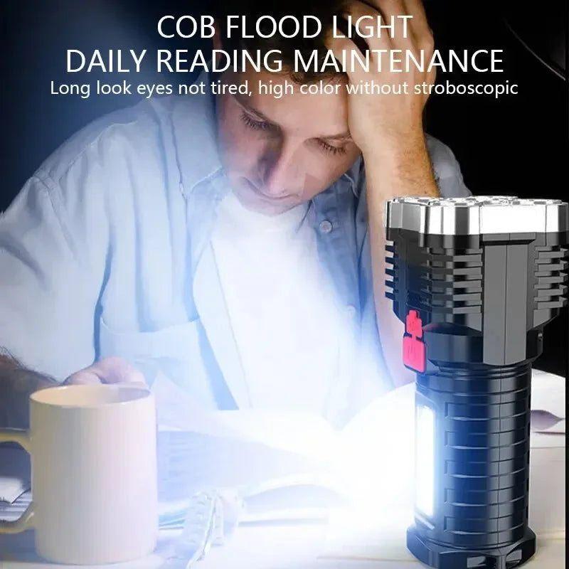 Power Led Flashlights Rechargeable Camping