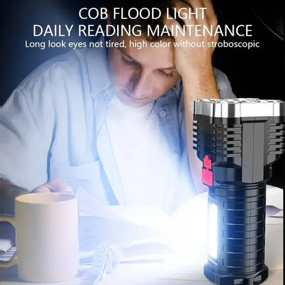 Power Led Flashlights Rechargeable Camping