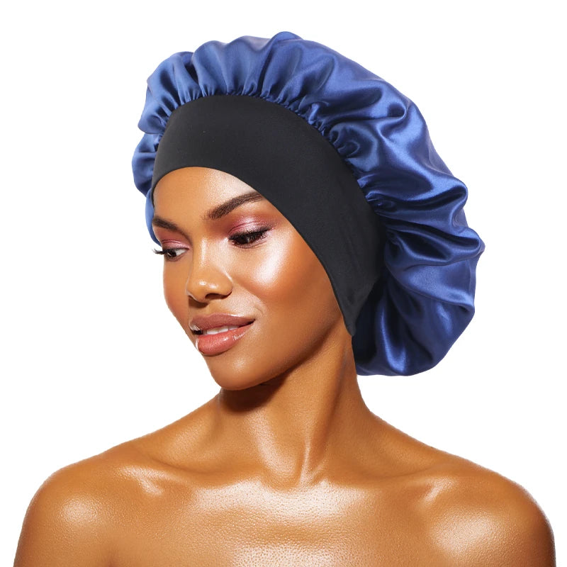Women's Satin Solid Bonnets Wide-brimmed