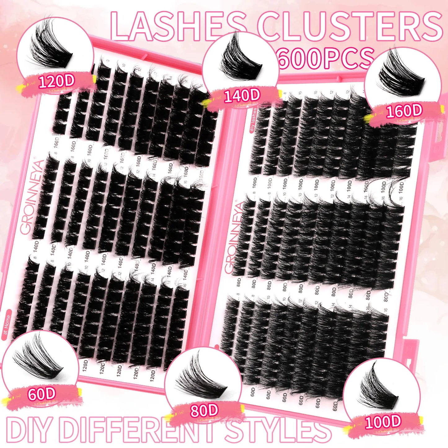 Groinneya Lashes Cluster DIY Lash