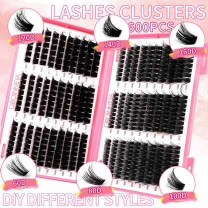 Groinneya Lashes Cluster DIY Lash