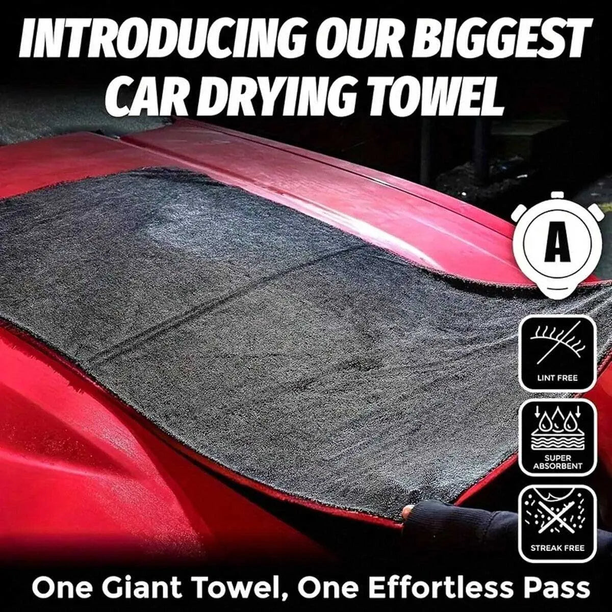 Absorbent Microfiber Car Towel Compact