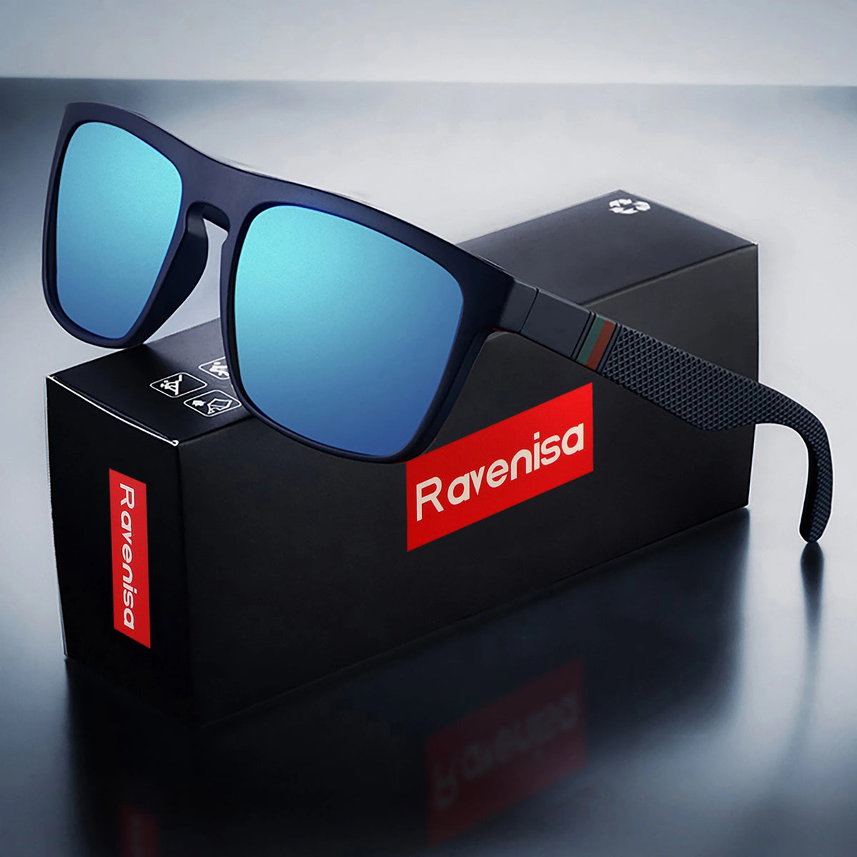 Square Vintage Polarized Sunglasses Men