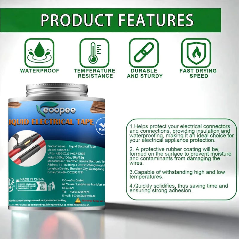 Liquid Waterproof Electrical Tape Epoxy