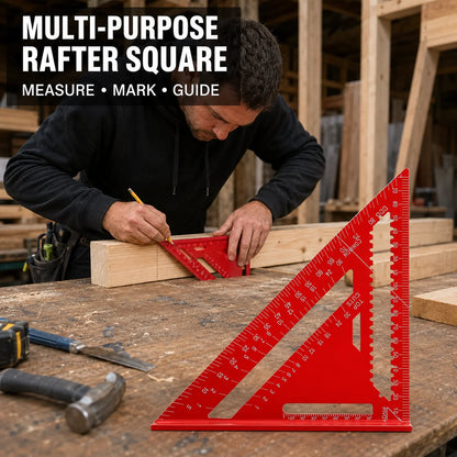 Precision Aluminum Square Red Triangle